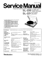 Technics - SL-220 - Service manual